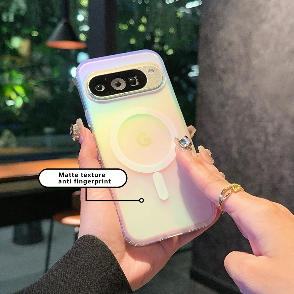 Wireless Charging Colorful Frosted Gradient Magnetic Silicone Case