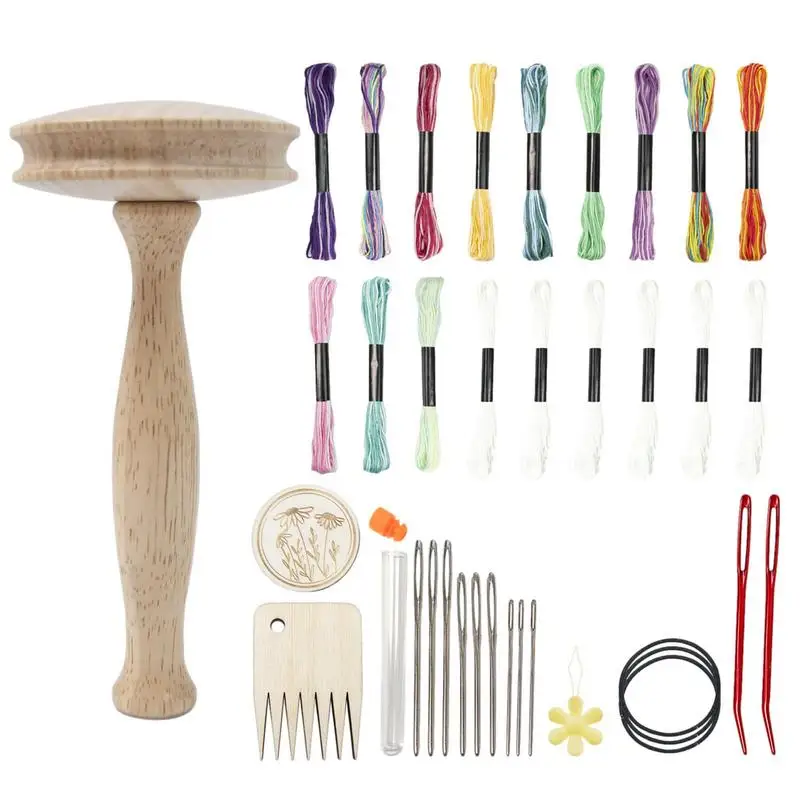 

Wooden Darning Mushroom Smooth Wooden Mushroom Darner Mending Pants Clothes Socks Weaving Crafts Needle Holder Thread Sewing Acc