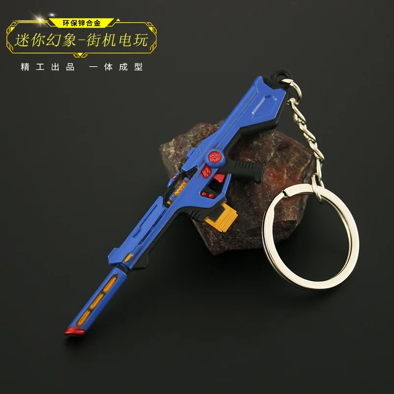 Valorant Keychain Phantom Radiant Entertainment System 9cm Keyring Game Mini Metal Model llaveros Jewelry Gifts Toys Boys 10PCS