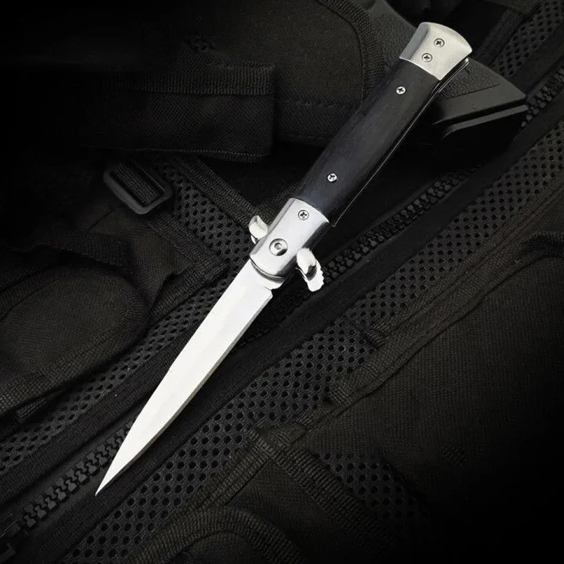 

AKC folding knife rainbow 7 colors optional fixed blade 400C wooden handle collection gift EDC protection tool