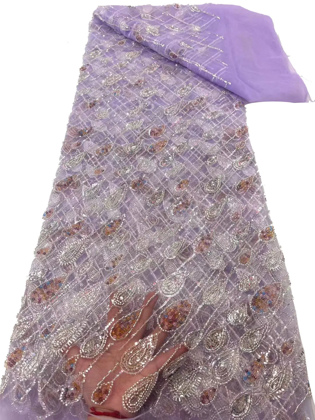 

Европейские и американские высококачественные диагональные блестящие кружевные вышивки, изысканное модное вечернее платье