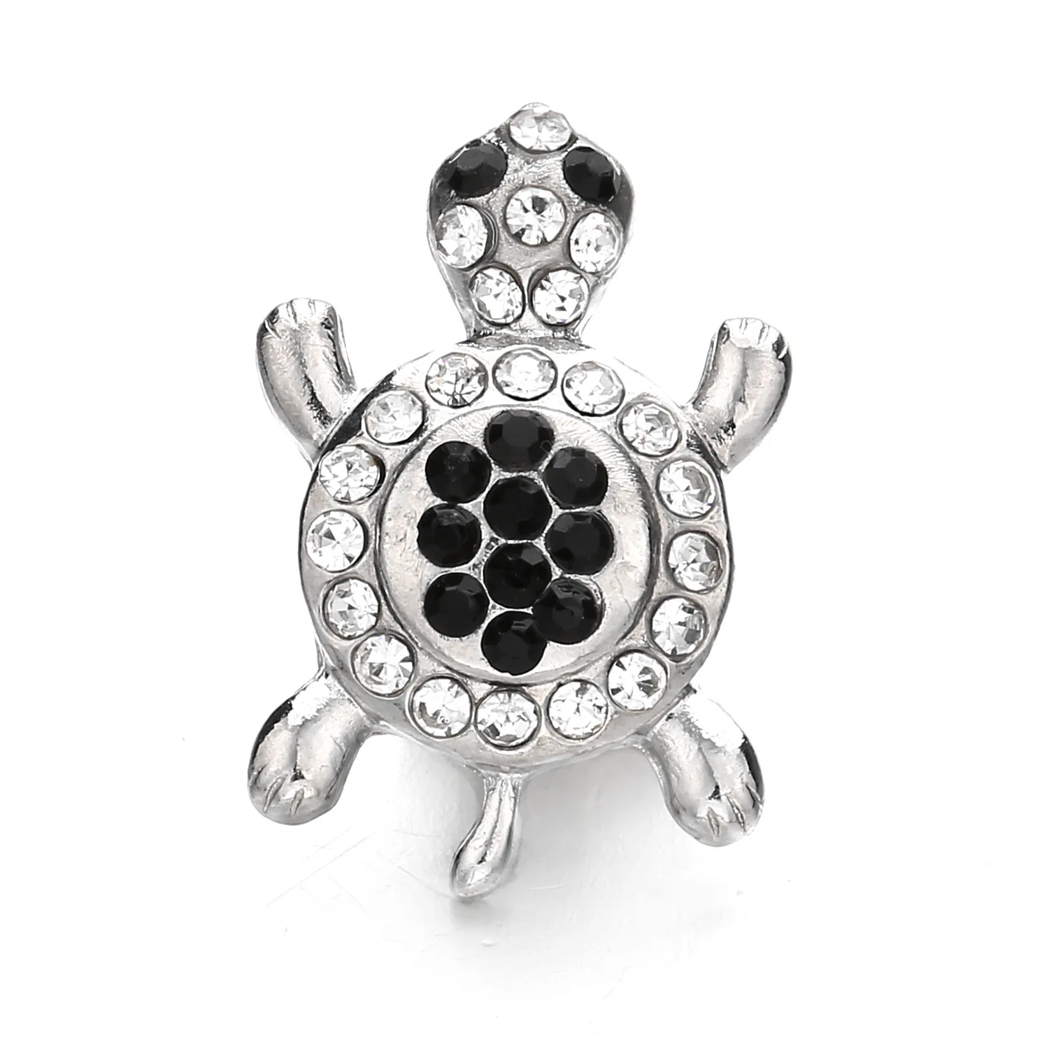30pcs New Snap Jewelry 18mm Snap Buttons Crystal Rhinestone Tortoise Snaps for Bracelet Bangle Necklace