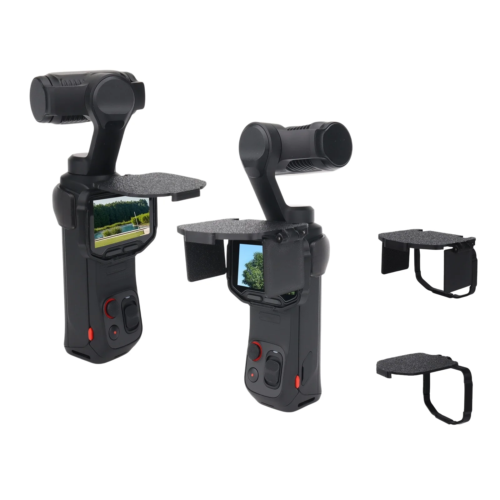 Insta360 Luna Ultra 180용 카메라 스크린 차양 렌즈 후드 ° 조정 가능한 눈부심 방지 빛 차단 보호 커버 블랙
