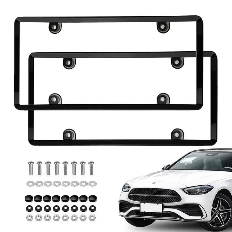 

2pcs Tinted License Plate Covers 2 Pcs Car License Plate Tinted Tag Shield Clear Protector License Plate Covers For US Canada