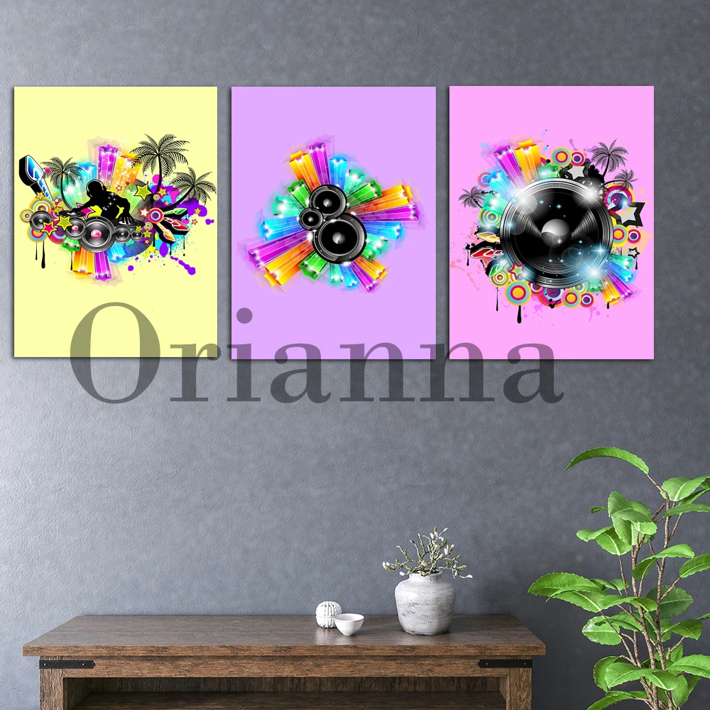 

Vintage Music Poster | Colorful Wall Art | Pastel Prints | Room Decor Canvas Painting Living Room Cuadros Home Decor Wall Art