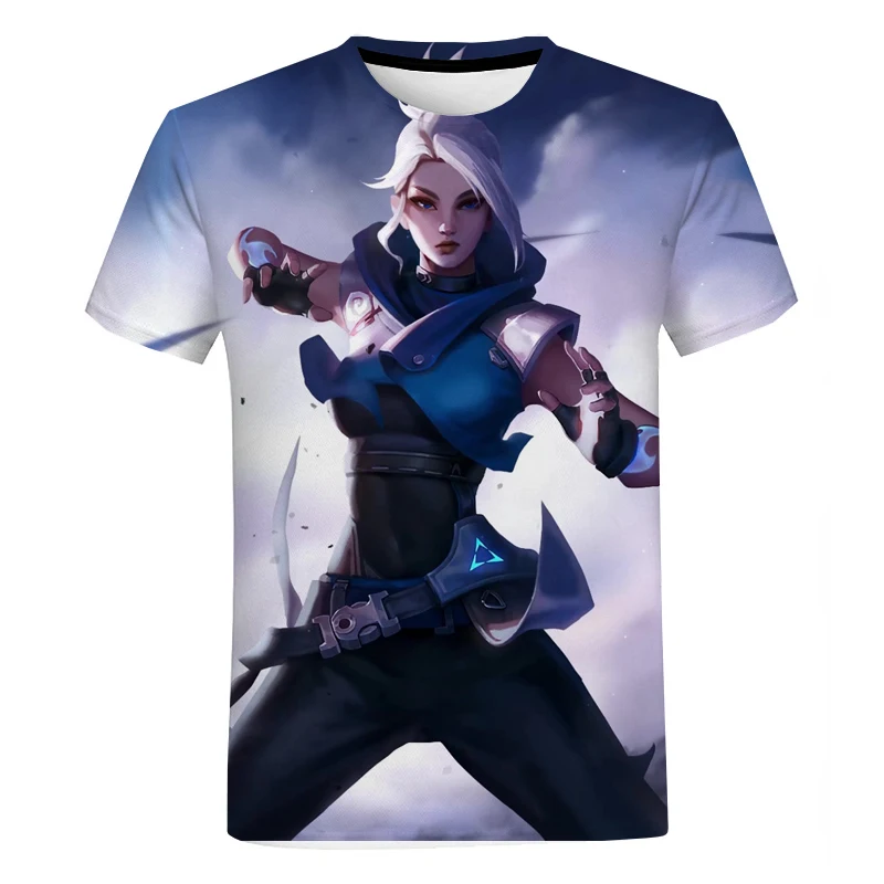 

Game Valorant 3D Print T Shirt Unisex Hip hop Funny Harajuku Short-sleeved Oversized O-Neck Tops Cartoon T-shirts