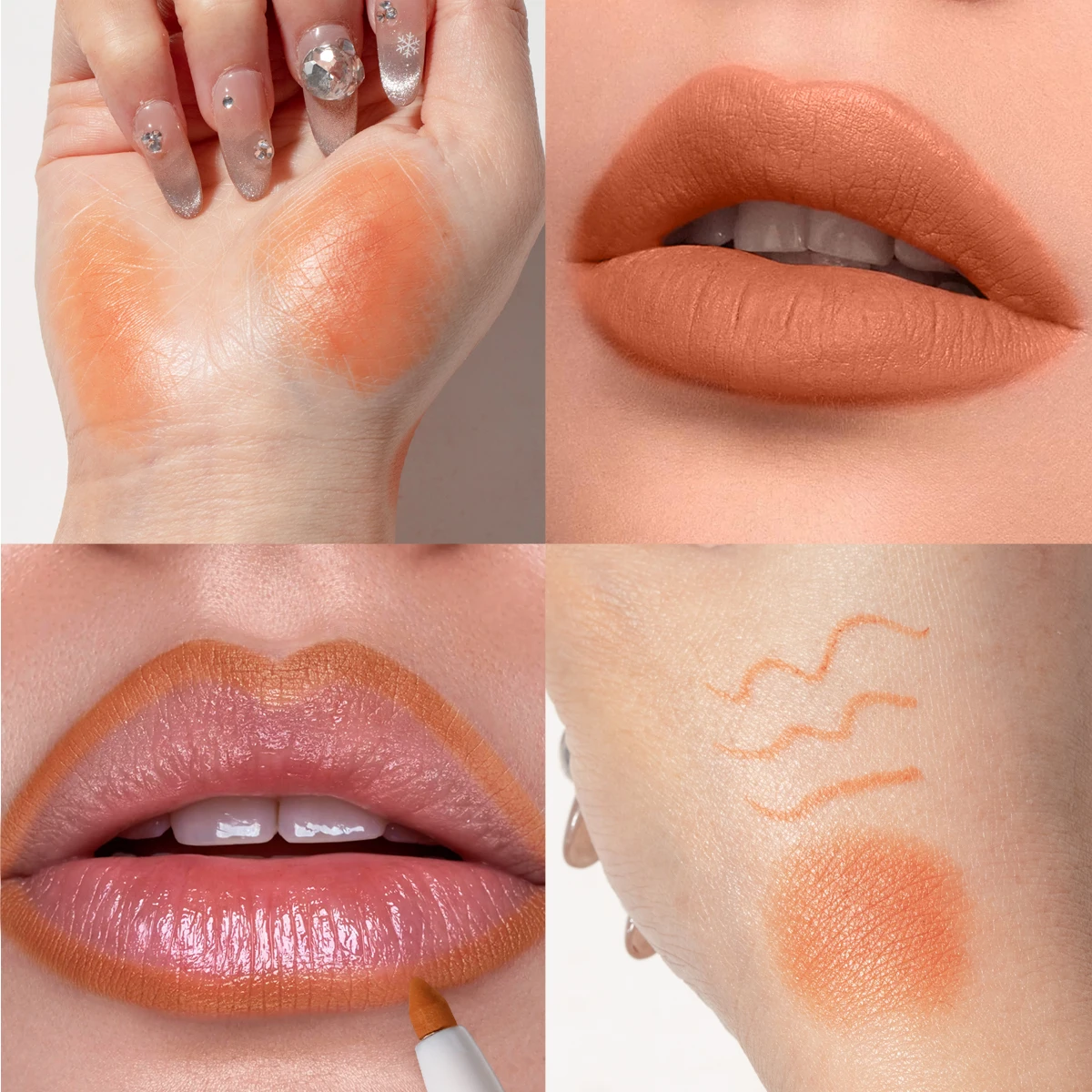 Slim Lip Pencil With Brush Long-Lasting Plumping Y2k Matte Lip Makeup Cosmetic High Pigment Silky Natural Nude Brown Lip Liner P 3