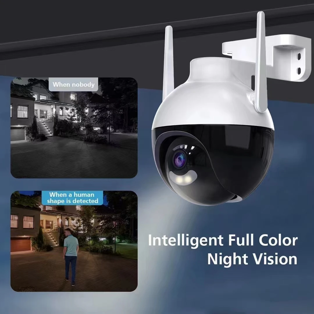 3Mp 1296P Icsee App Ai Humanoid Auto Tracking Wireless Ptz Ip Dome Camera Full Color Onvif Rtsp Intercom Baby Monitor