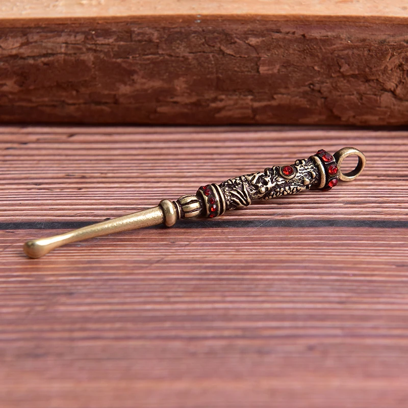 1 Pc Ear Cleaner Brass Personalized Ear Picker Keychain Ear Picker Earwax Cleaning Tool 5