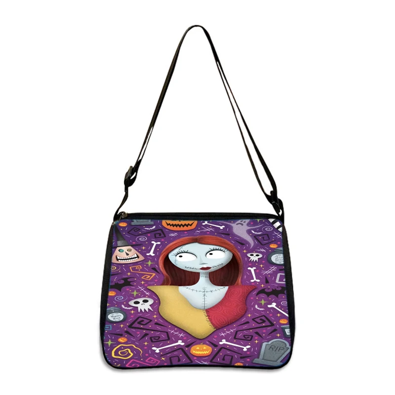 Crossbody Bag Disney The Nightmare Before Christmas Jack Skellington Cartoon Pattern For Women Girls Shoulder Underarm Bag