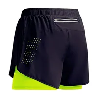 2024 New Men's Fitness Training Shorts Summer 2 In 1 Quick Dry Gym Beach Running Double-deck Shorts Outdoor Sportswear Men 1