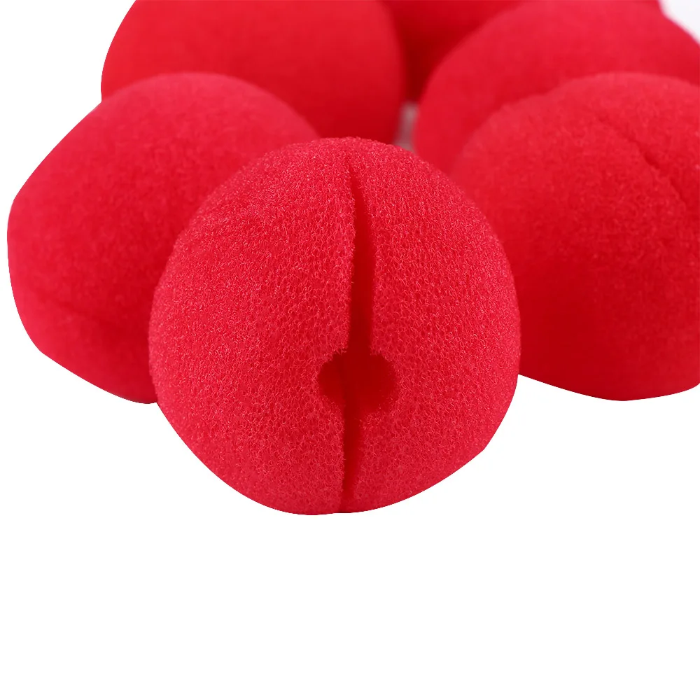 Hot Sales 10pcs Red Ball Foam Circus Clown Nose Comic Party Halloween Costume Circus Foam Ball Red Halloween Hot Adorable New Br