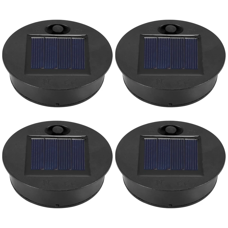 

New 4 Pieces Replacement Solar Light Tops Outdoor Hanging Lantern Light Solar Light Parts Round Solar Lights Waterproof