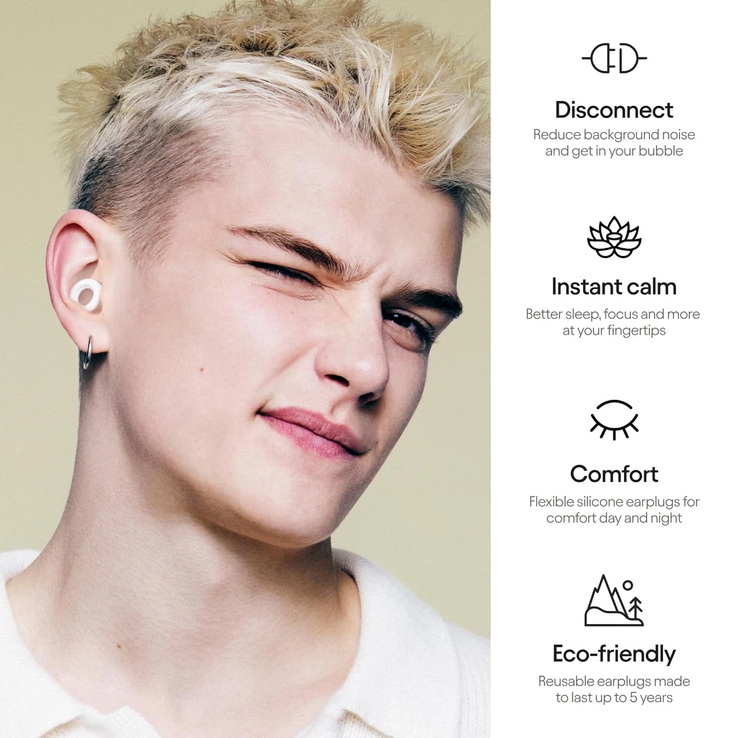 Earplugs-High Fidelity Hearing Protection for Musicians,DJ,Festivals,Concerts&Nightlife–18dB&NRR 7 Noise Reduction Ear Plugs 6