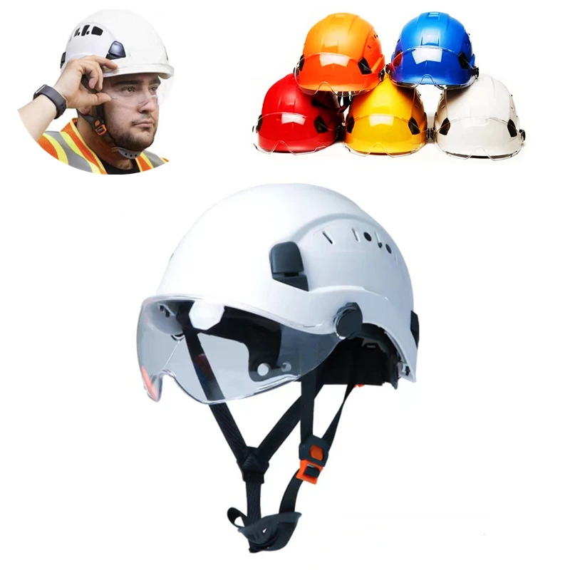 2022safety Helmet With Goggles Construction Hard Hat High Quality Abs