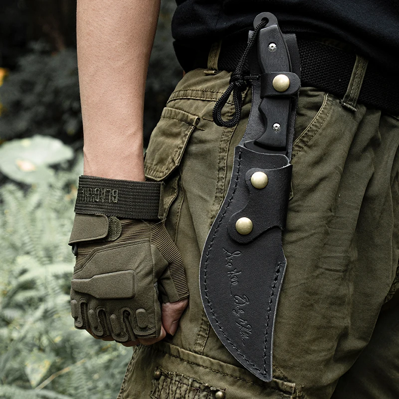 Stainless Steel Straight Knife Portable Outdoor Knife Camping High Hardness Straight Knife Outdoor Portable Knife 5