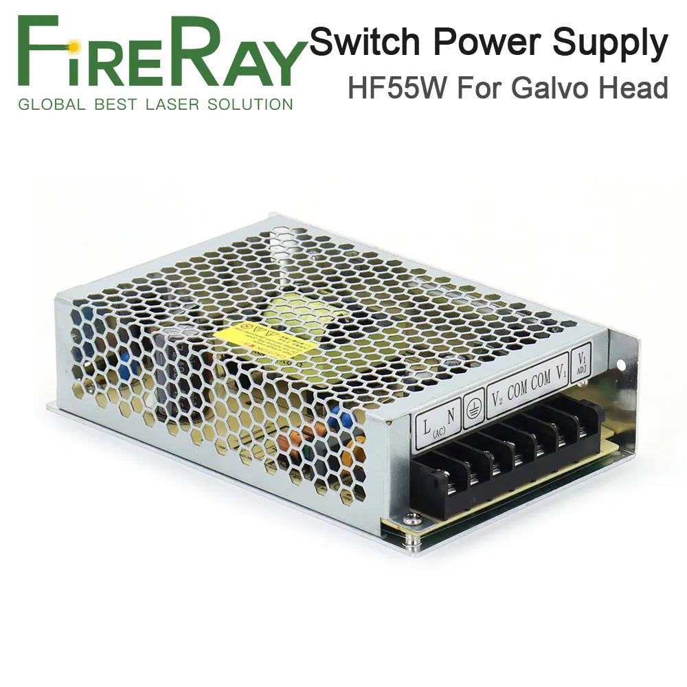 Fireray Hf55w-d-l Switch Fonte de Alimentação 15 15v 2a Daul Saída para a Cabeça do Laser Galvo Conjunto Máquina da Marcação do Laser