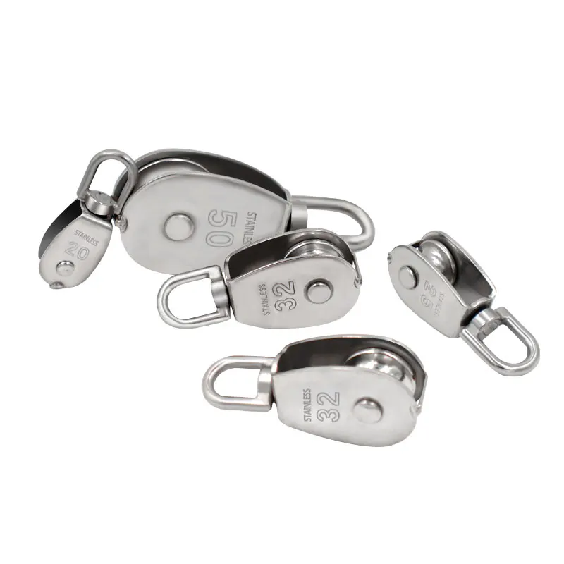 Lifting Rope Pulley Stainless Steel Pulley M15/M20 M25 M32 M50 Single Wheel Swivel Lifting Set Tools
