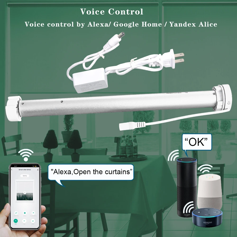 محرك ستائر ذكي WiFi أنبوبي