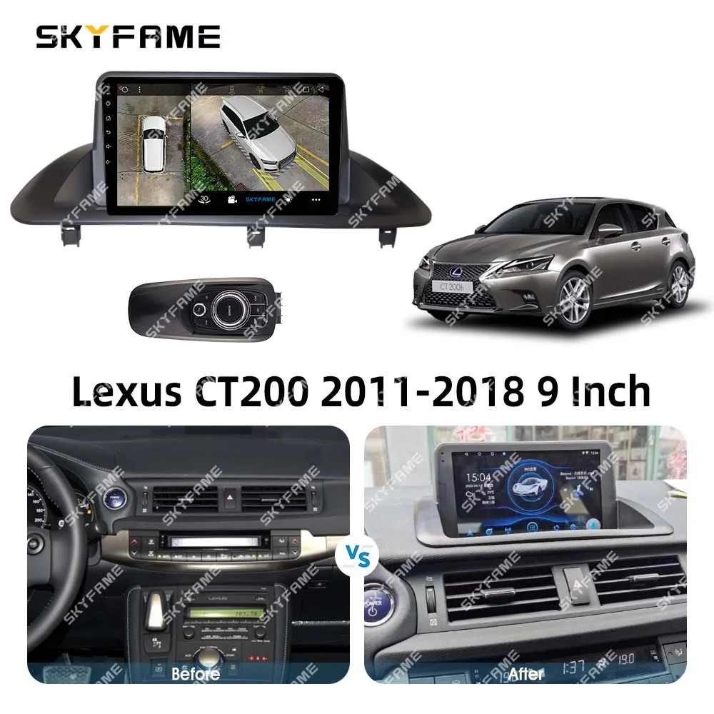 SKYFAME-Adaptador de Fascia Quadro Do Carro, Decodificador