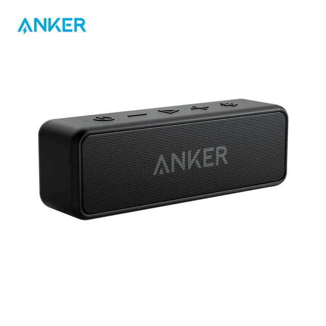 Anker Soundcore 2 Portable Wireless Bluetooth Speaker Better Bass 24-Hour  Playtime 66ft Bluetooth Range IPX7