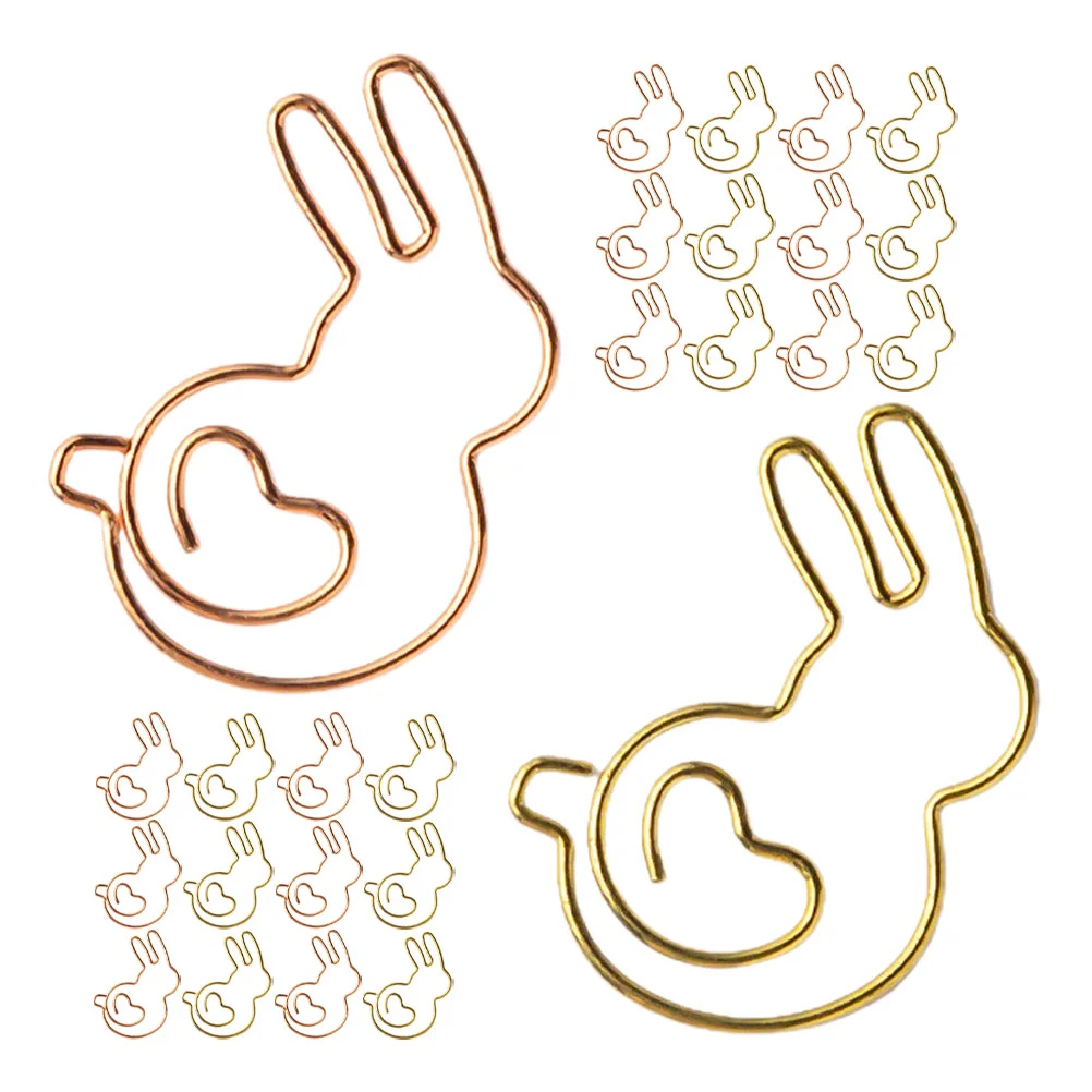 30 Pcs Multipurpose Metal Rabbit Paperclip Student Office Steel Convenient Clips Paperclips