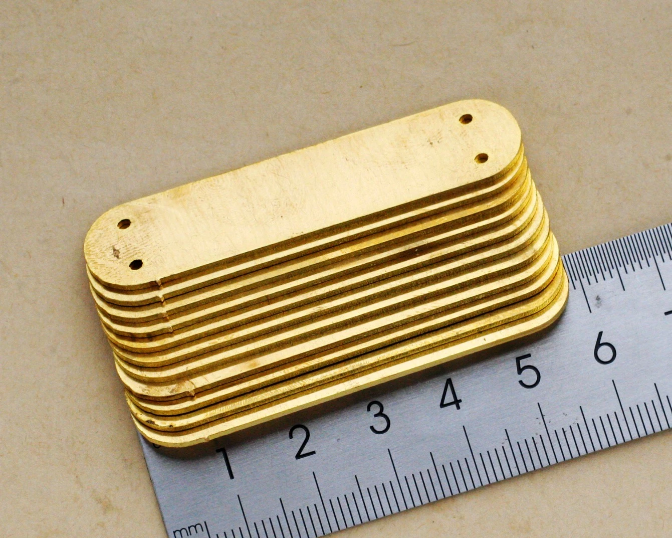 1 Piece Brass Made Liners (unpolished) 1mm Thick For 58mm Victorinox