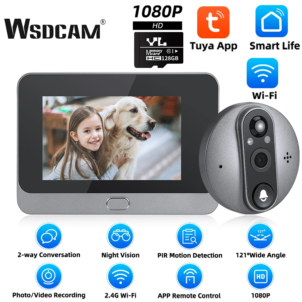 wsdcam-tuya-wifi-peephole-campainha-visao-noturna-pir-campainha-de-video-campainha-inteligente-interfone-bidirecional-visualizador-digital-5000mah