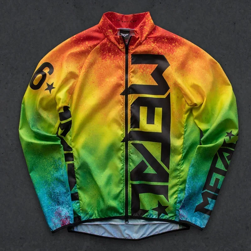 Spring/autumn Bike Windproof Waterproof Men Cycling Jersey Top Road Bike Apparel Non-thermal Bicycle Jacket Lightweight Twin Six
