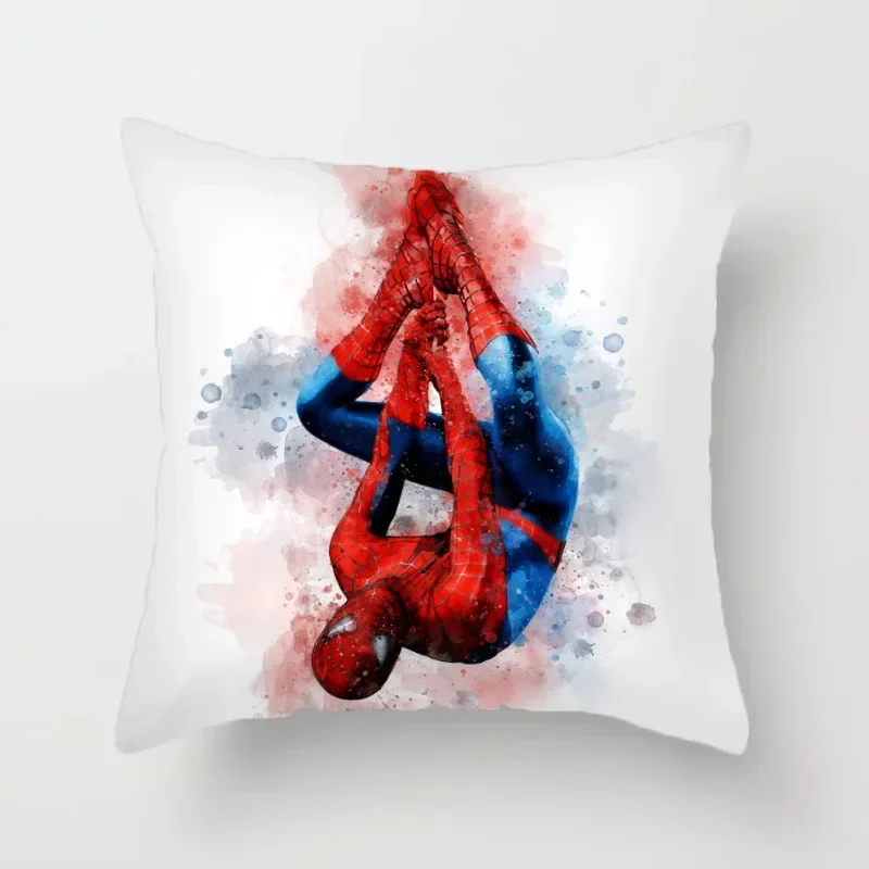 Spiderman Pillowcase Cushion Cover Marvel Superhero 45x45cm Pillowcases for Home Decor Living Room Bed Couch Car Gifts