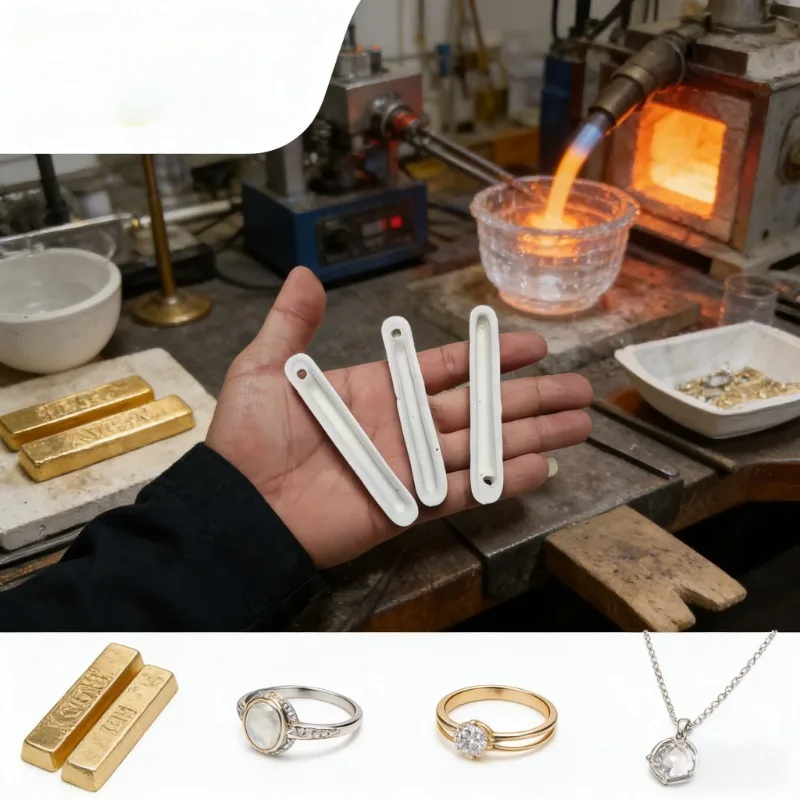 보석 제작용 용해 도구 - 금, 은괴 주조 및 주금용 고온 석영 용해솥