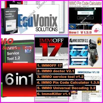IMMO OFF logiciel pack/immoff 17/IMMO doctor V2.1/outil de service IMMO calculatrice à Code Pin/décodage universel IMMO 3.2/ImmoKiller