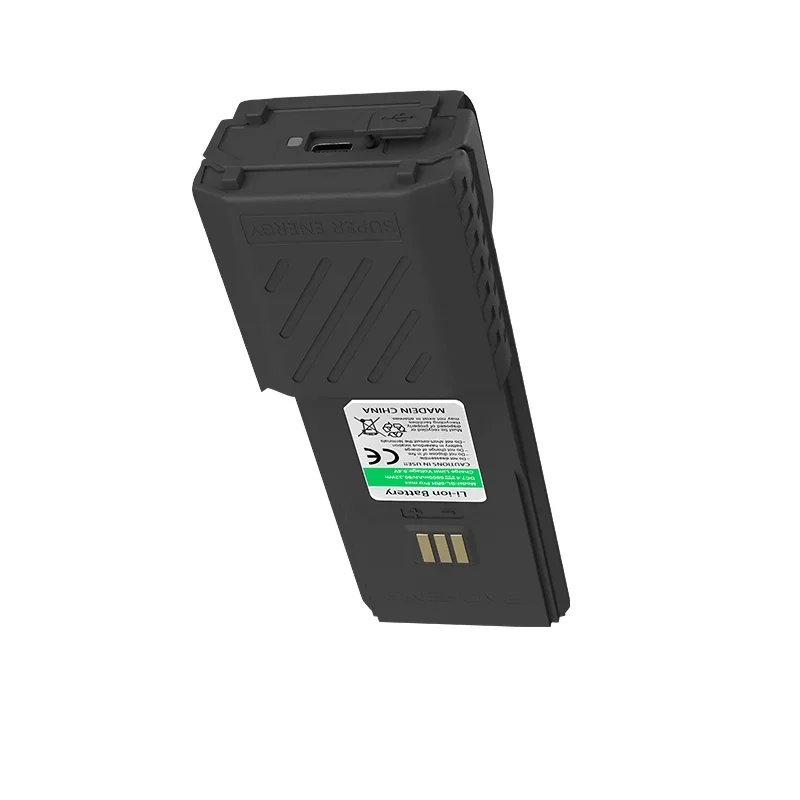 Baofeng UV-5RH Pro Max Walklie Talkie Extended Battery 6800mAh Type-C Charging UV-5RM AR-5RM Rechargable Two Way Radio Batteries 6