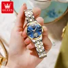 OLEVS 6608 Automatic Mechanical Watch For Women Deep Waterproof Luminous Moon Phase Hand Clock Original Luxury Women's Watches 2