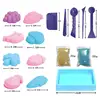 Play Sand For Sensory Table Sensory Toys Moldable Sand Fake Sand Play Set Educational Toys Kids Sand Sensory Sand With Tools & 4