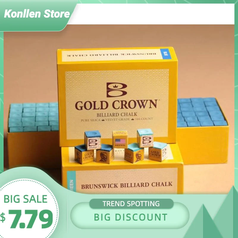 

GOLD CROWN 1 Piece Oily Blue/Dry Green Billiard Pool Cue Chalk Billiard Snooker Chalk Professional Durable Accessories