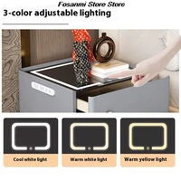 Тумбочка, умный сейф, дизайн «все в одном» с беспроводной зарядкой, многофункциональный ящик для хранения для спальни, домашнего использования, минималистичный стиль — изображение 5