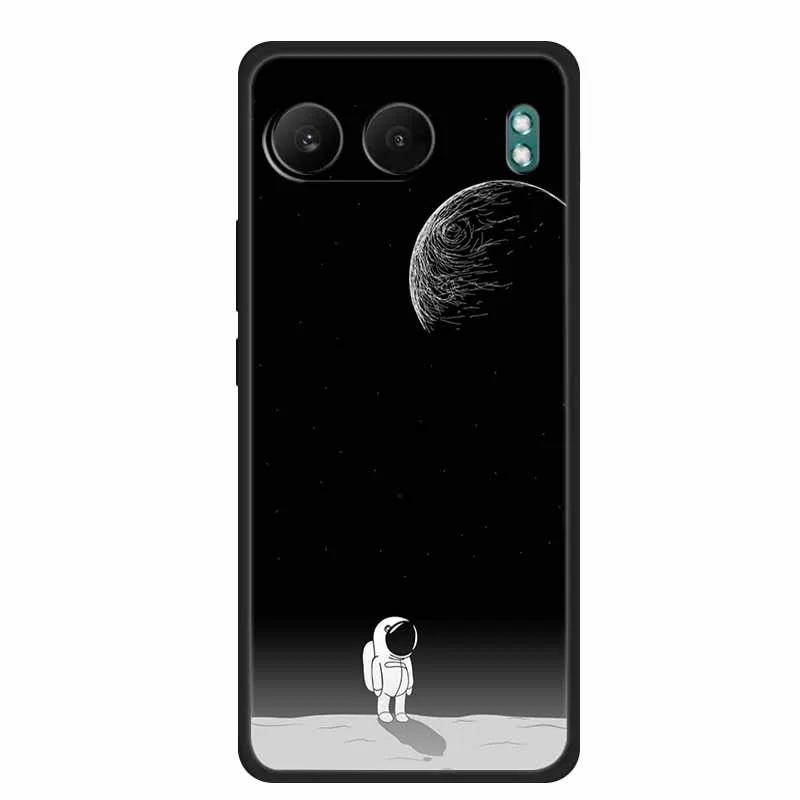 Astronaut Design Soft Silicone TPU Phone Case - Space-Themed Back Cover