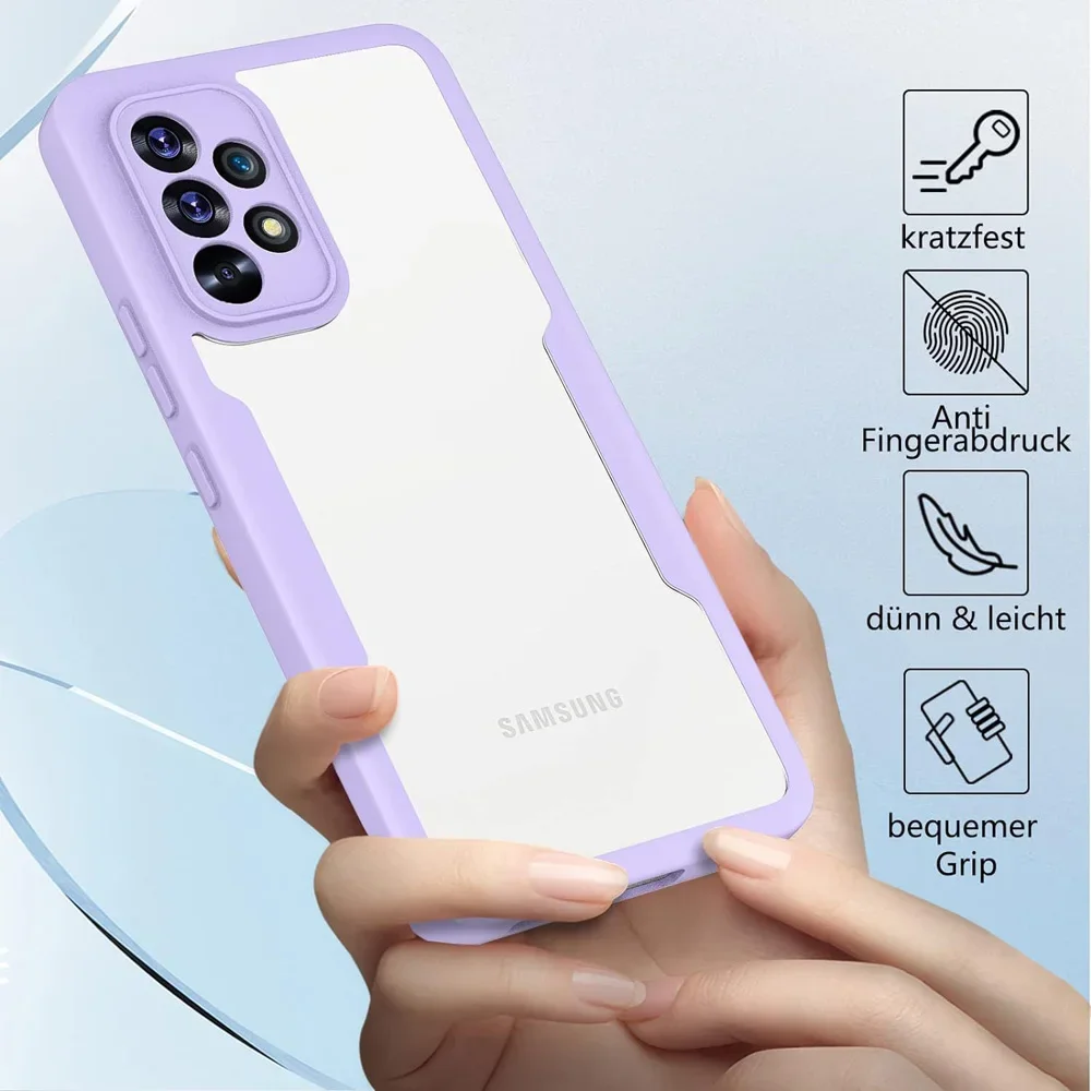 Crystal-Clear 360° Protection Case with Soft Front Film Cover