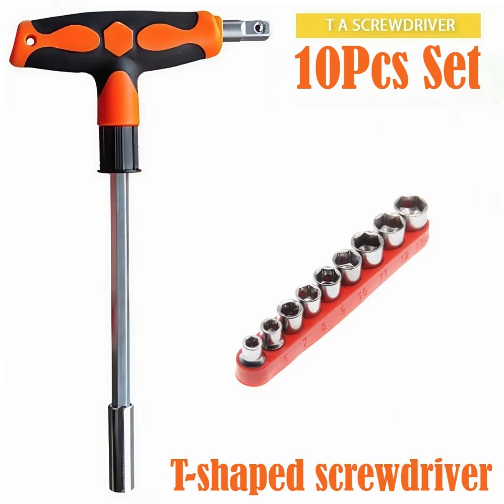 T-Handle Multi-Head Screwdriver & Socket Set