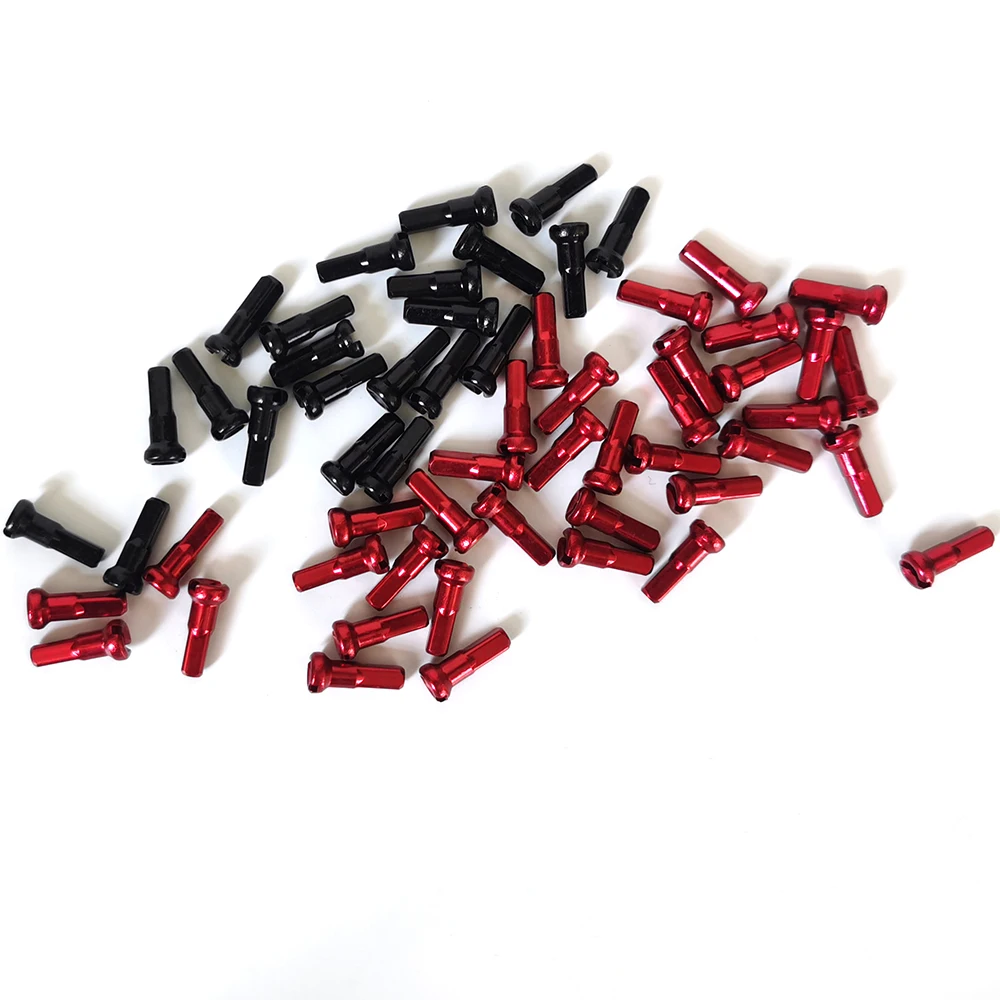 Lightweight CNC Aluminum Nipples 12mm 14mm 16mm Black Red Gauge 14 spoke road bike mtb bike wheels CN alloy nipples 50pcs/lot