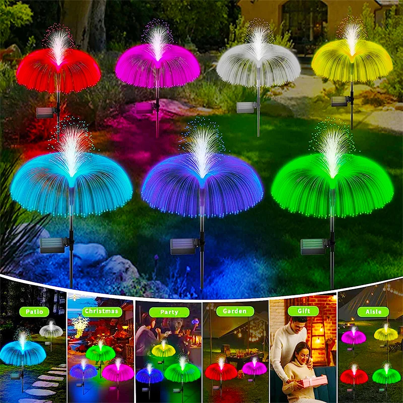 1 pz Esterno Solare Firefly Ondeggiante Fata Luce 8 10 LED RGB Caldo Impermeabile Luce Da Giardino per Patio Decorazione Festiva Di Natale  39