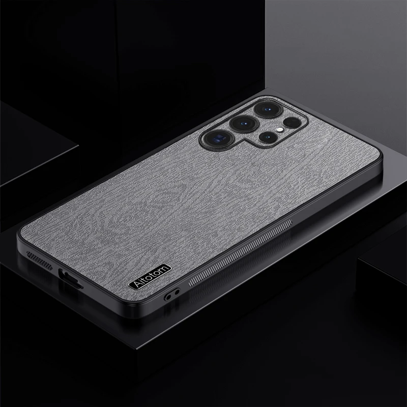 Tree Pattern Leather Matte Back Cover For Samung Galaxy S24 5G Cae Silicone Shockproof Coque SamungS24 S 24 Ultra_voghion.com