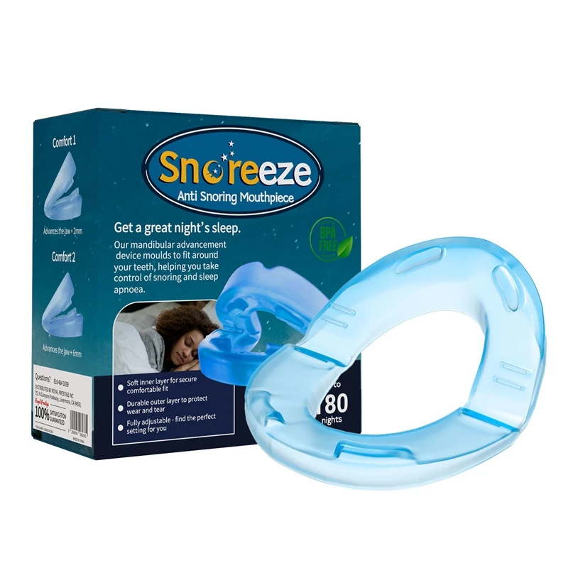 Mouth Guard Anti Snoring Soft Mouthpiece Comfortable Snoring Solution Adjustable Night Sleep Aid Bruxism Mouthpiece 5
