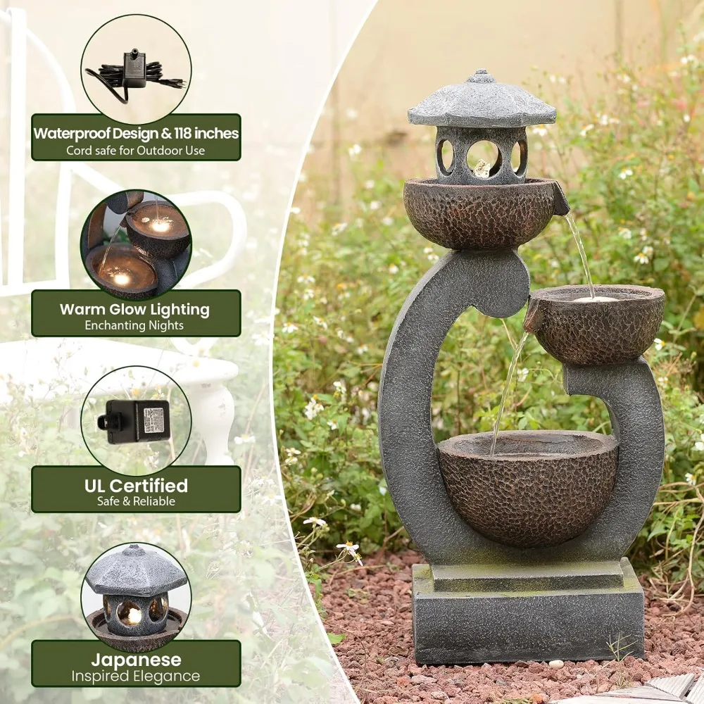 Zen Pagoda fountain product close-up