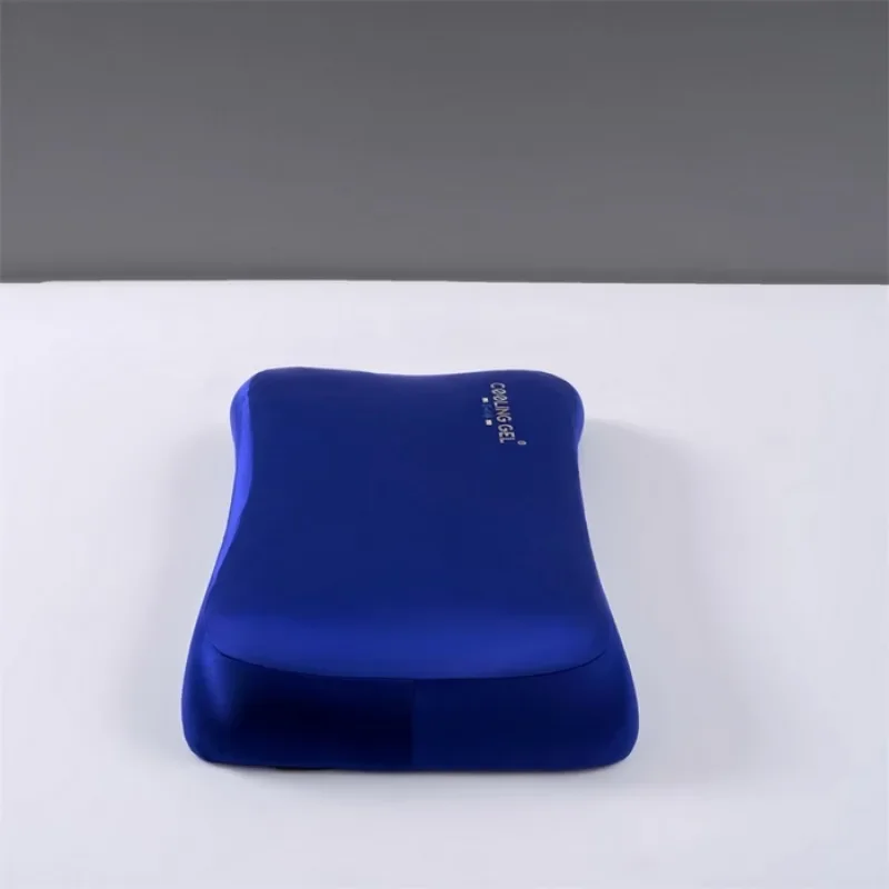 Product deep sleep mercerized gel emperor neck pillow solid color simple fashion high-dimensional soft independent gel pillow 5