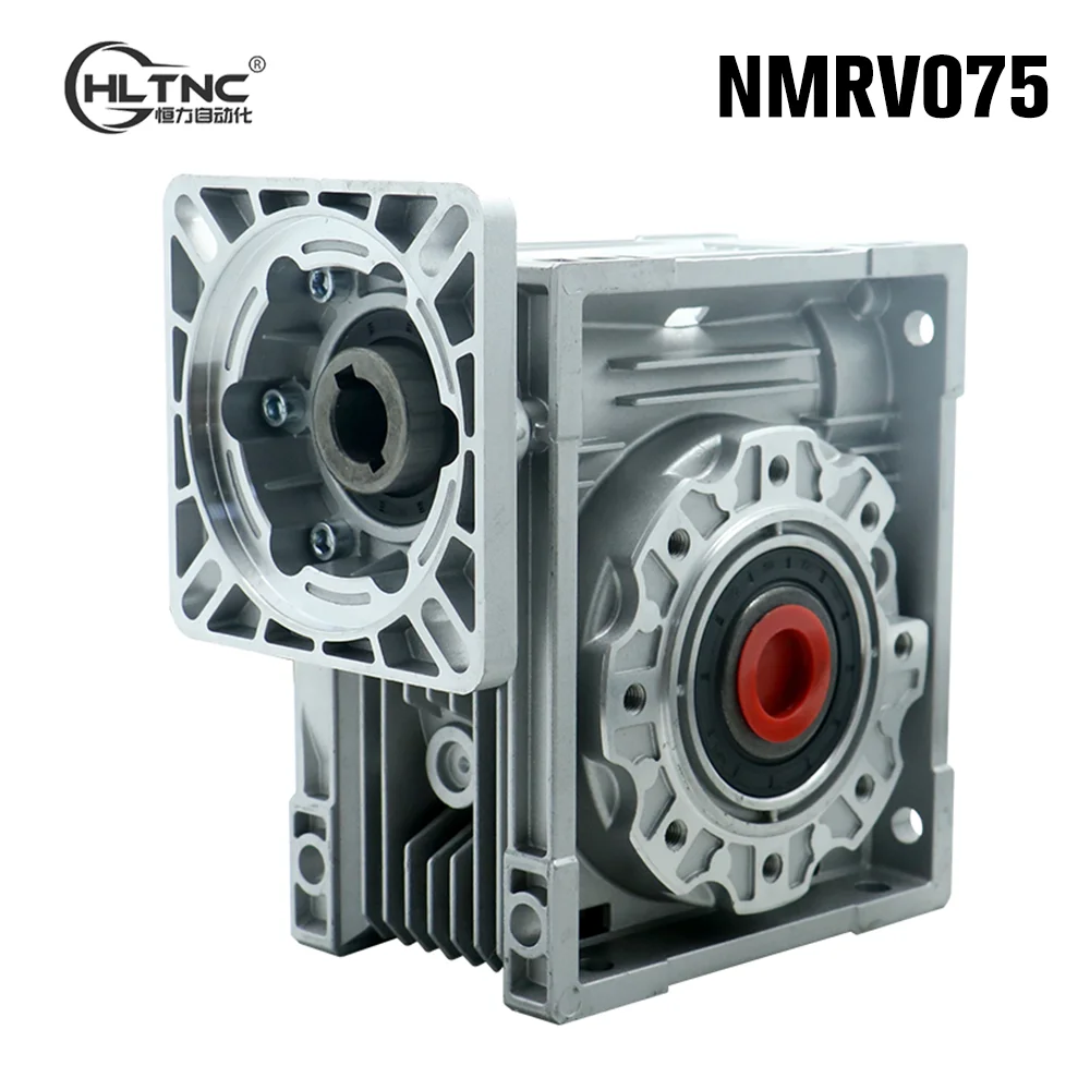 Worm Gear Reducer Gearbox HLTNC NMRV 075 10:1 to 100:1 19MM 22MM Input 28mm Output For CNC Engraver 110 130 ST Servo Motor