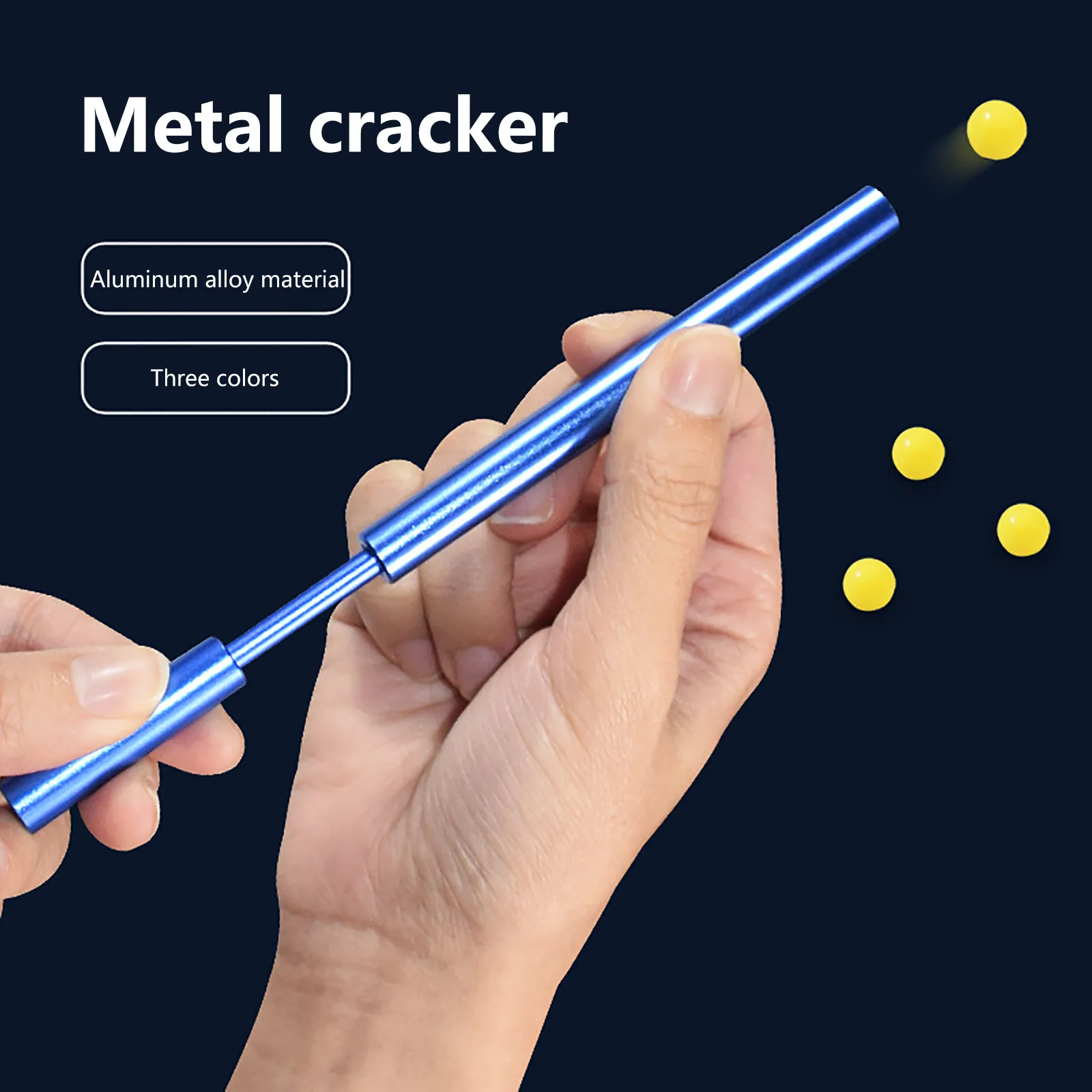 Soft Pinball Launcher Guns Toy Aluminum Alloy Small Ball Shooter
