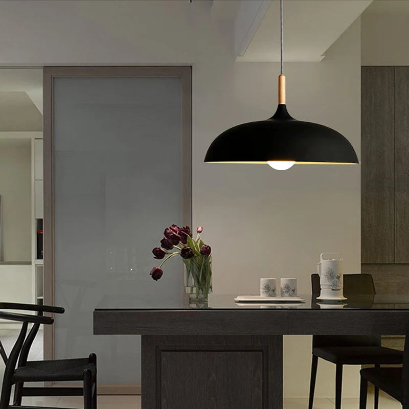 Minimalist Modern Pendant Lamps E27 Wood & Aluminum Lampshade Hanging & Pendant Lights 110V 220v for Art Fashion Decor Luminaire pendant lights pendant lamp vintage pendant lights