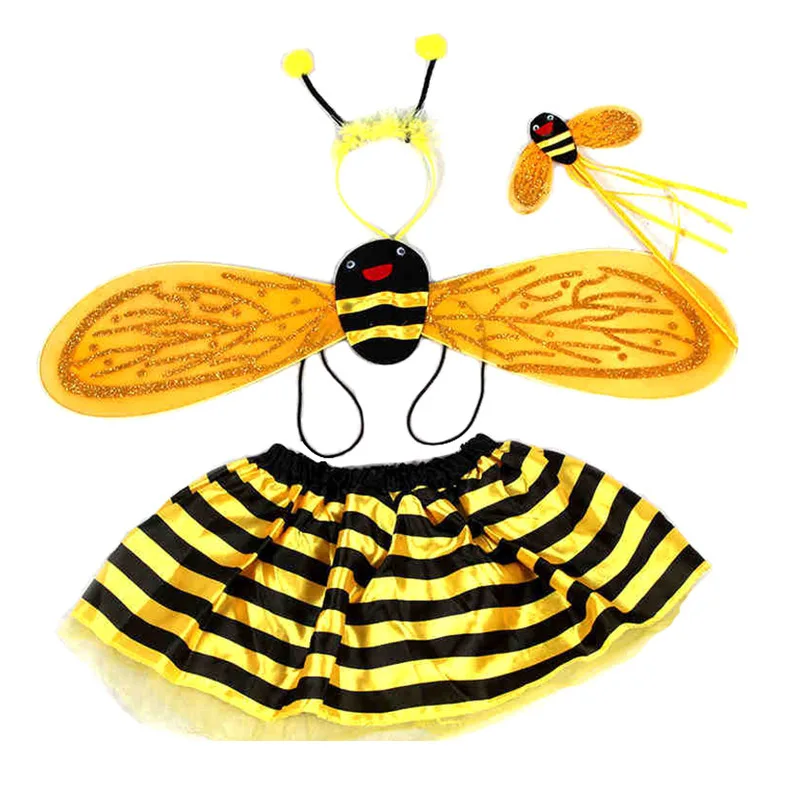 4 Piece Yellow Bee Cosplay Costume Halloween Girls Bee Antennae Headband Hairband Wings Magic Wand Funny Dress Fairy Props Set - AliExpress 200000532 4 Piece Yellow Bee Cosplay Costume Halloween Girls Bee Antennae Headband Hairband Wings Magic Wand Funny Dress Fairy Props Set - AliExpress 200000532